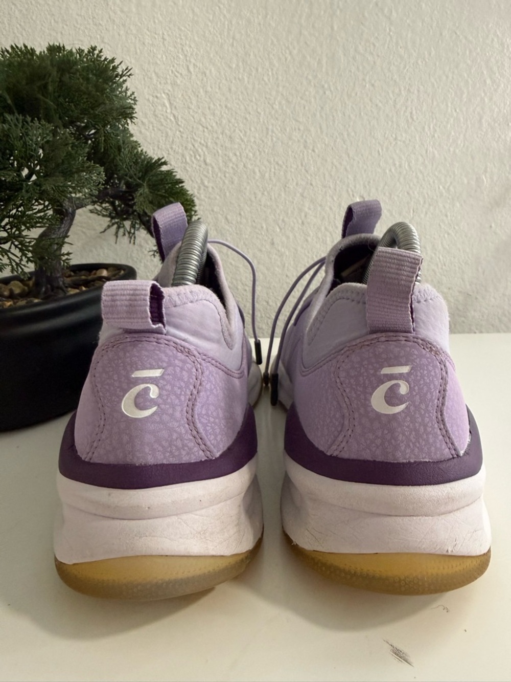 Clove Women's Lavender Athletic Sneakers with Deep Purple Accents - Picture 6 of 9